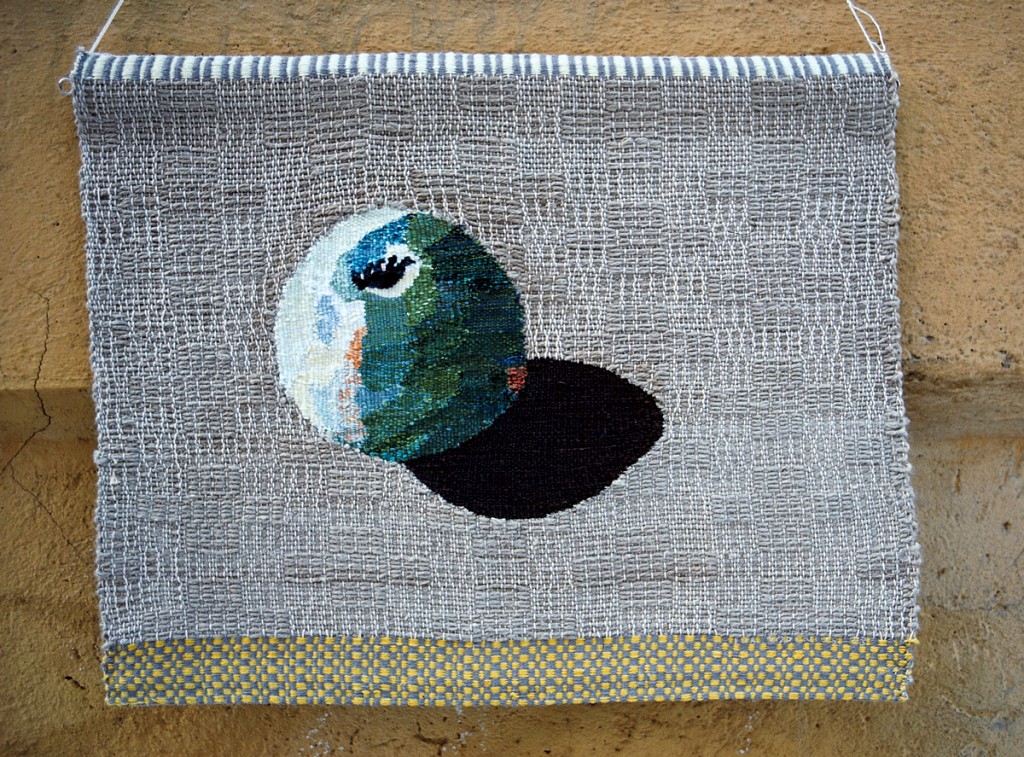 Grönt äpple på daldräll, 50x40cm, Privat ägo